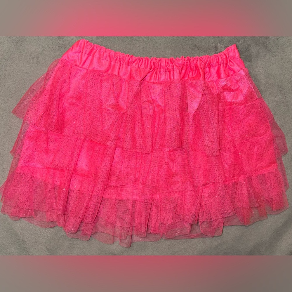 Pink Tutu Glitter Mini Skirt OS